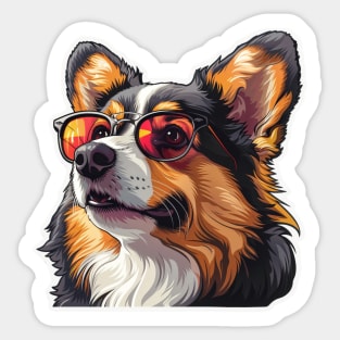 Cool Corgi Sticker